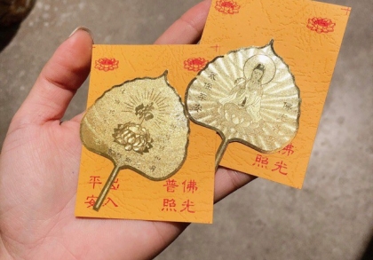 Lá Bồ Đề kim vàng may mắn (Hàng cao cấp Đài Loan)